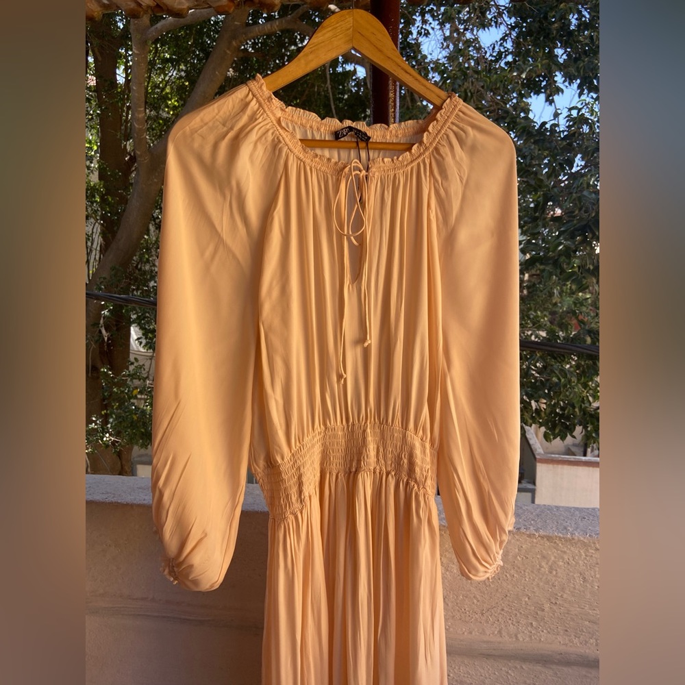 ZARA Pleated Voluminous Dress. Size - L - Picture 9 of 11